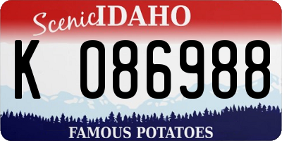 ID license plate K086988