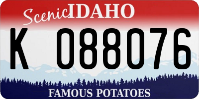 ID license plate K088076