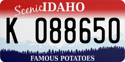 ID license plate K088650
