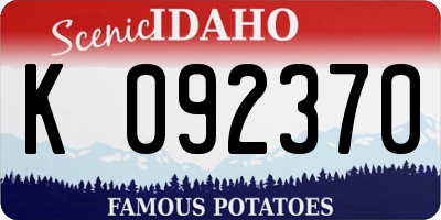 ID license plate K092370
