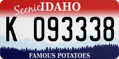 ID license plate K093338