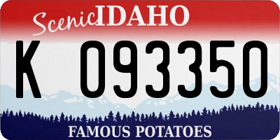 ID license plate K093350