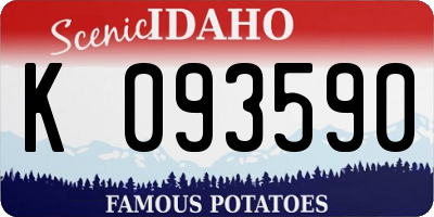 ID license plate K093590