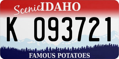 ID license plate K093721