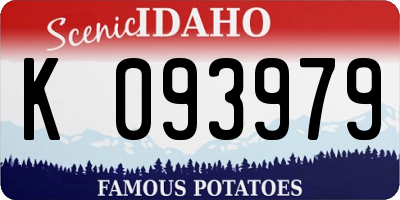 ID license plate K093979