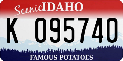 ID license plate K095740