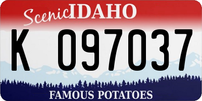 ID license plate K097037