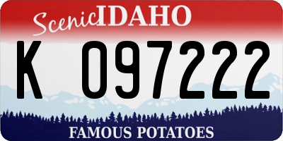 ID license plate K097222