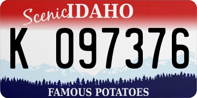 ID license plate K097376