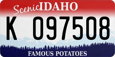 ID license plate K097508