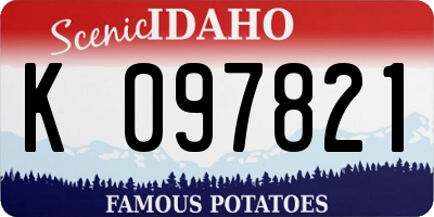 ID license plate K097821