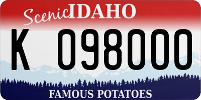 ID license plate K098000