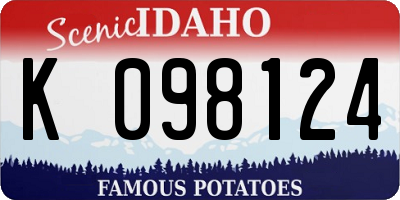 ID license plate K098124