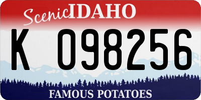 ID license plate K098256