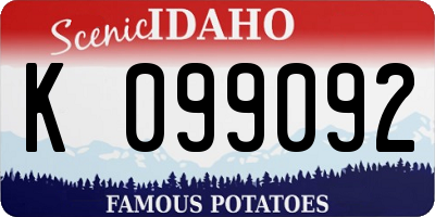 ID license plate K099092