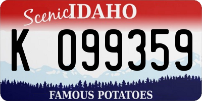 ID license plate K099359