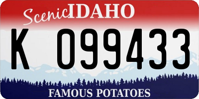 ID license plate K099433