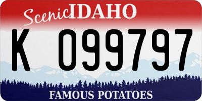 ID license plate K099797