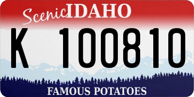 ID license plate K100810