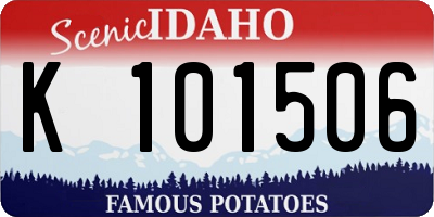 ID license plate K101506