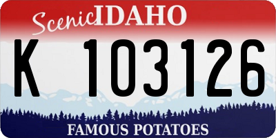 ID license plate K103126