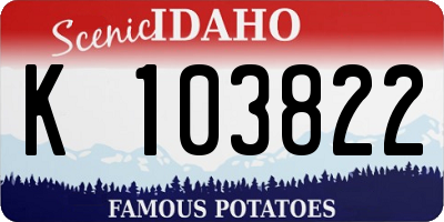 ID license plate K103822