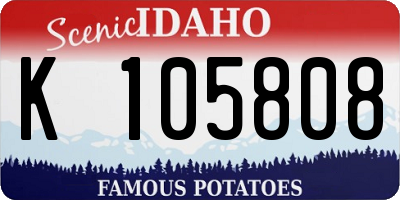 ID license plate K105808