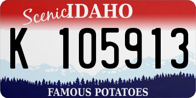 ID license plate K105913