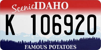 ID license plate K106920