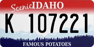 ID license plate K107221