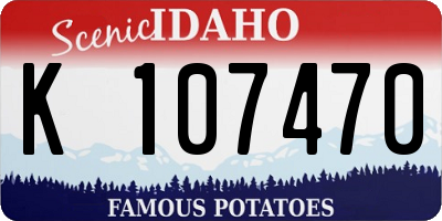 ID license plate K107470