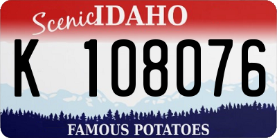 ID license plate K108076