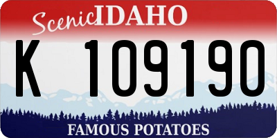 ID license plate K109190