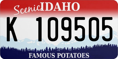 ID license plate K109505