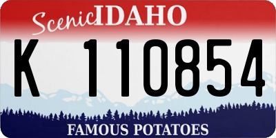 ID license plate K110854