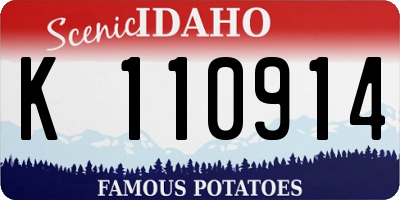 ID license plate K110914