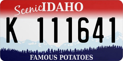 ID license plate K111641