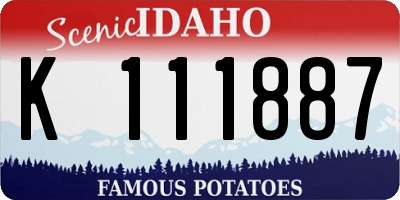 ID license plate K111887
