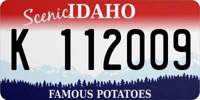 ID license plate K112009