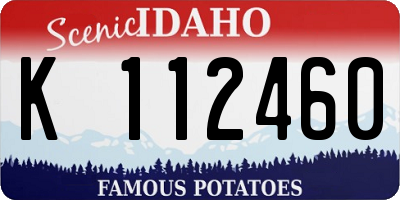 ID license plate K112460
