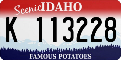 ID license plate K113228