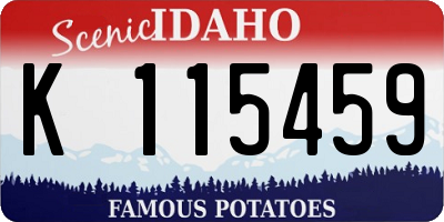 ID license plate K115459