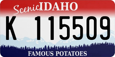 ID license plate K115509