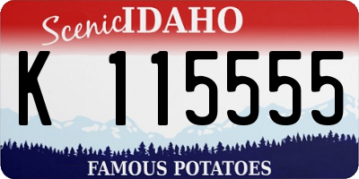 ID license plate K115555