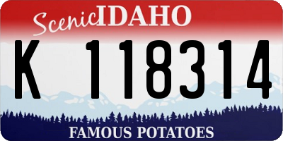 ID license plate K118314
