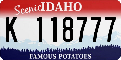 ID license plate K118777