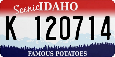 ID license plate K120714