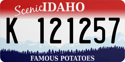 ID license plate K121257