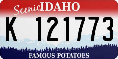 ID license plate K121773