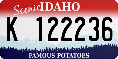 ID license plate K122236